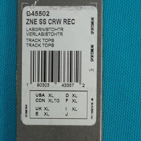 NWT Adidas Blue/Gray Neoprene Shirt X-Large NEW - Picture 3 of 6